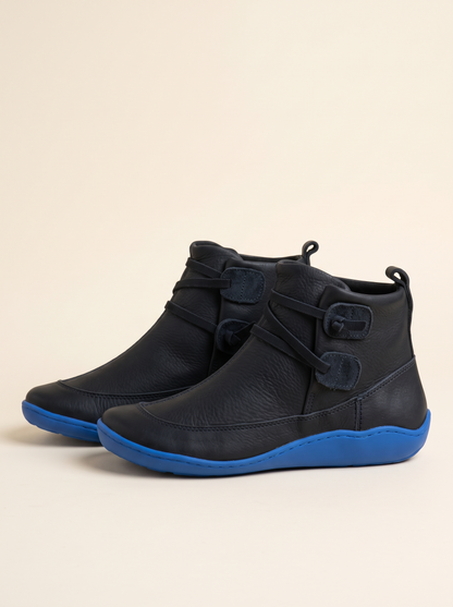 Flat Ankle Boots – Blue – product view